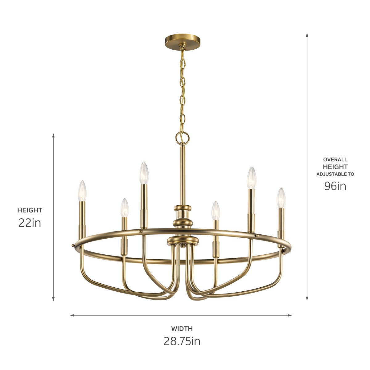 Kichler Capitol Hill 6-Light Gold Traditional Chandelier