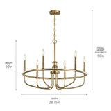 Kichler Capitol Hill 6-Light Gold Traditional Chandelier