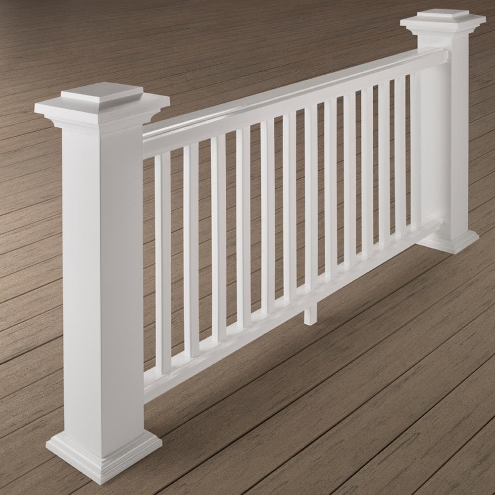 AZEK 6-in x 6-in Reserve Rail White Composite Deck Post Cap