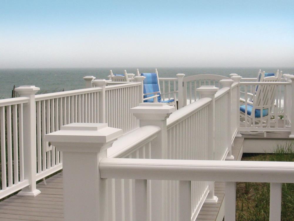 TimberTech Classic Composite Trademark 5.-ft L x 3.5-in W x 2.-in H White Composite Deck Rail