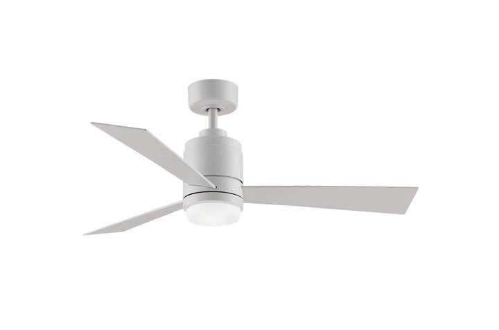 Fanimation Studio Collection All-Weather Pylon 48-in Matte White LED Indoor/Outdoor Ceiling Fan with Remote (3-Blade)