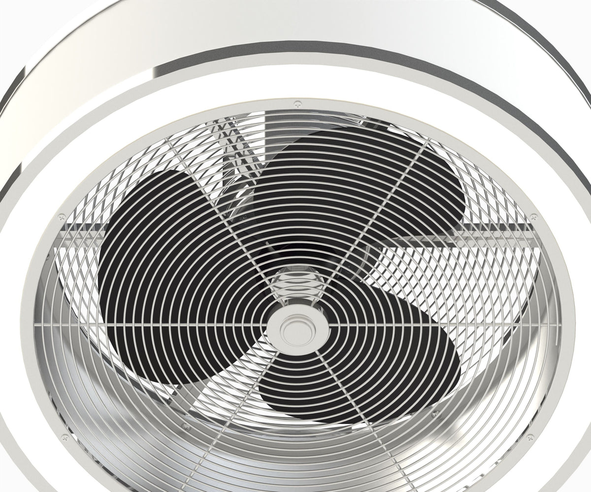 Fanimation Studio Collection RingAire 23-in Chrome LED Indoor Fandelier Ceiling Fan with Light Kit and Remote (3-Blade)