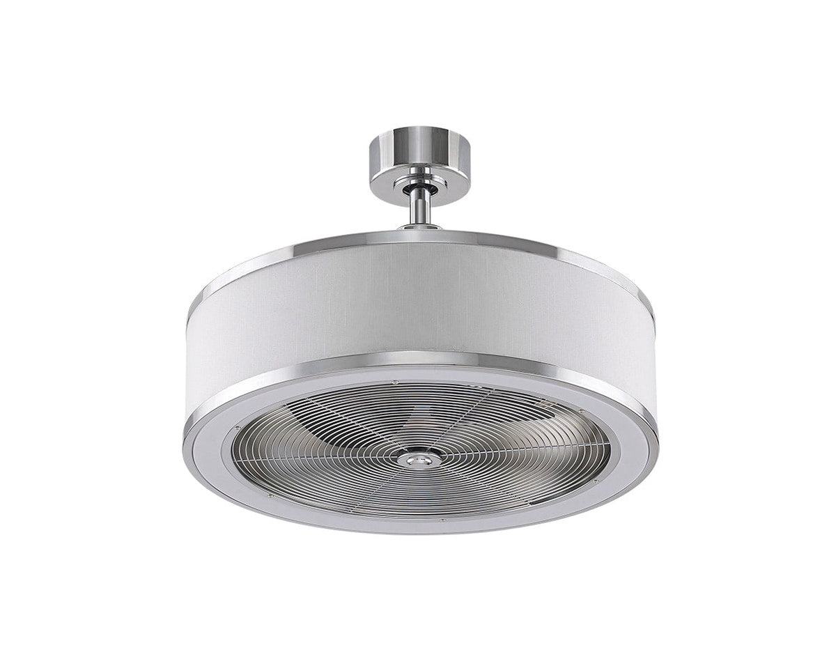 Fanimation Studio Collection RingAire 23-in Chrome LED Indoor Fandelier Ceiling Fan with Remote, Black Blades (3-Blade)