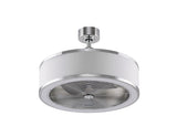 Fanimation Studio Collection RingAire 23-in Chrome LED Indoor Fandelier Ceiling Fan with Remote, Black Blades (3-Blade)