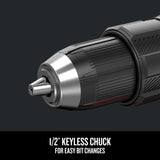 CRAFTSMAN V20 1/2-in 20-Volt Max Variable Speed Cordless Hammer Drill (2 Batteries Included)