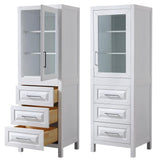 Daria 24 in. W x 71-1/4 in. H x 20 in. D Bathroom Linen Storage Tower Cabinet in White - Super Arbor