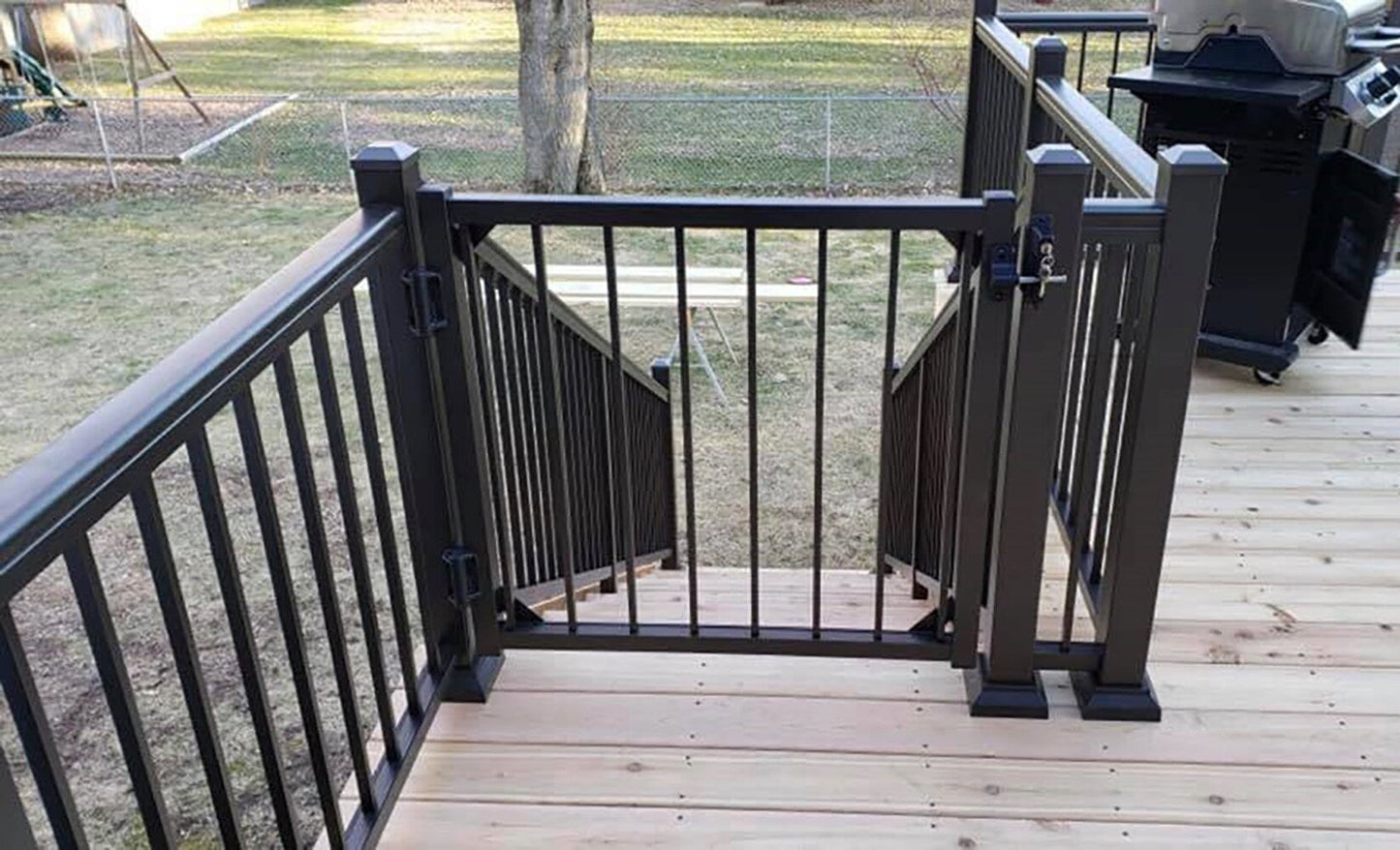 Harmony Railing 48-in L x 42-in H Bronze Aluminum Deck Railing Gate (Assembled)