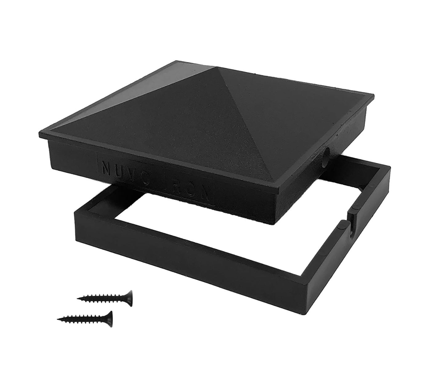 Nuvo Iron 5-in x 5-in Black Aluminum Deck Post Cap