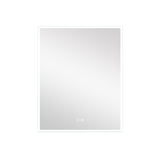 WELLFOR ELIN 20-in x 30-in Lighted LED Fog Free Surface/Recessed Mount Silver Mirrored Soft Close Medicine Cabinet with Outlet