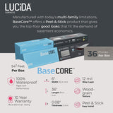 Lucida USA BaseCore Nero Black 12-mil x 6-in W x 36-in L Waterproof Peel and Stick Vinyl Plank Flooring (54-sq ft/ Carton)