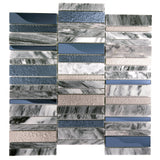 Apollo Tile (Sample) Floor and Wall Tile Gray, Gold and Black 4-in x 4-in Polished Marble Linear Patterned Floor and Wall Tile
