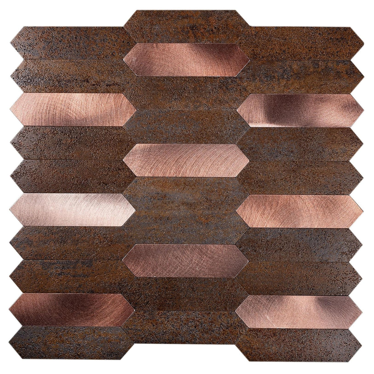 Apollo Tile (Sample) Copper 4-in x 4-in Brushed Metal Wall Tile