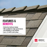 Owens Corning DecoRidge 8-in Summerwood/Cliffside Gray Hip & Ridge Roof Shingles — 20 Linear Ft per Bundle