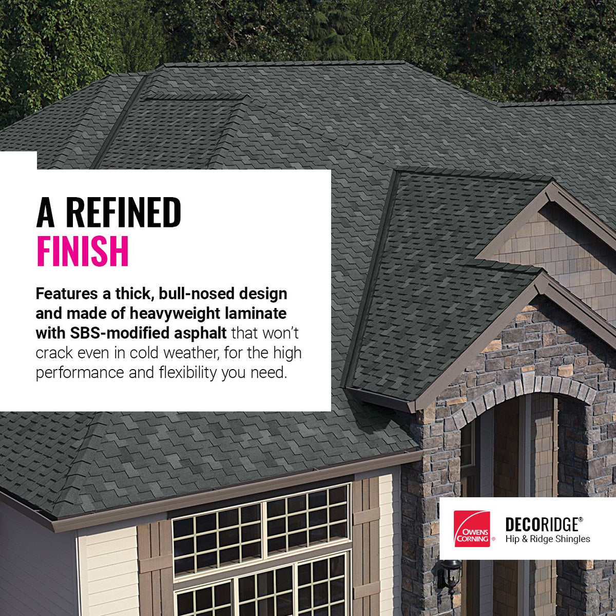 Owens Corning DecoRidge 8-In Sand Castle Hip & Ridge Roof Shingles, 20 Linear Ft per Bundle