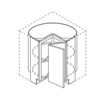 Diamond Express Macaulay 36-in W x 34.5-in H x 24-in D White Lazy Susan Corner Base Fully Assembled Plywood Cabinet (Recessed Panel Square Style)