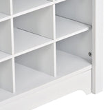 SINOFURN Hall Tree Entryway Bench with Shelves Cabinet