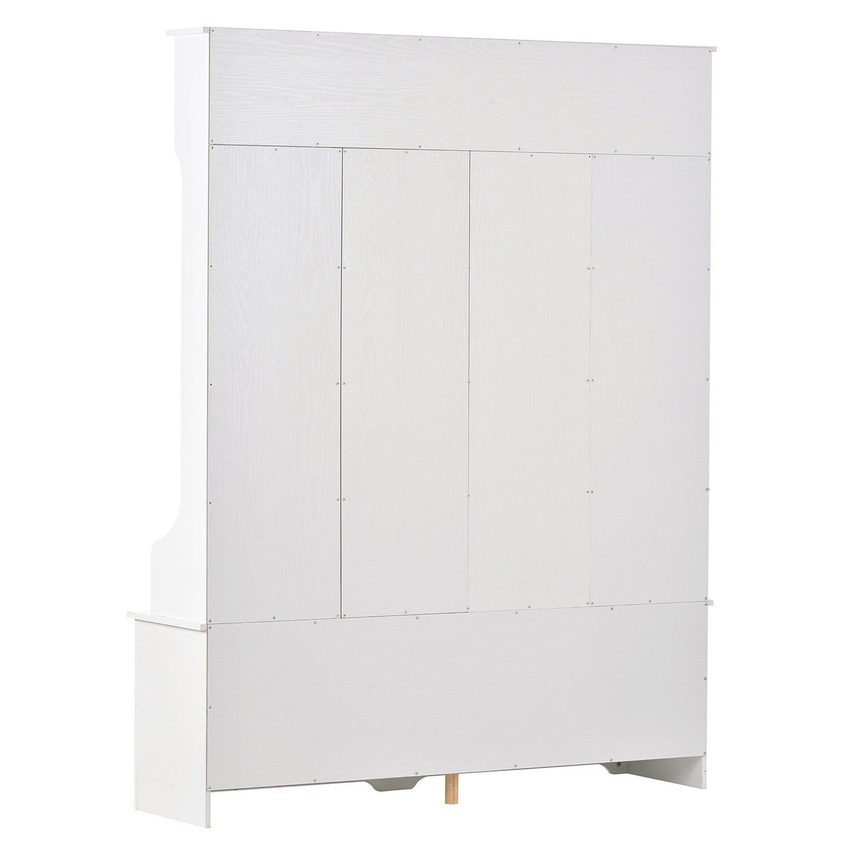 SINOFURN Hall Tree Entryway Bench with Shelves Cabinet