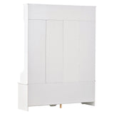 SINOFURN Hall Tree Entryway Bench with Shelves Cabinet
