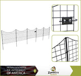 Zippity Outdoor Products 4 Panels 1 Gate 2-ft H x 2-ft W Black Galvanized Iron Scallop No Dig Garden Fence Gate Kit