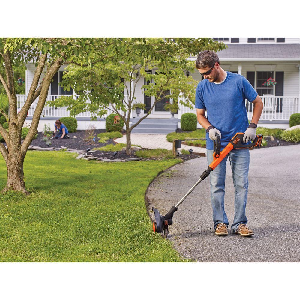 BLACK+DECKER 12 in. 20V MAX Lithium-Ion Cordless 2-in-1 String Grass Trimmer/Lawn Edger with (1) 2.5Ah Battery and Charger Included - Super Arbor