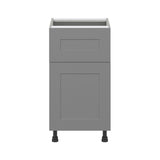 Hugo&Borg Beaumont 18-in W x 34.5-in H x 24-in D Slate Gray 1-Drawer Base Fully Assembled Cabinet (Flat Panel Shaker Style)