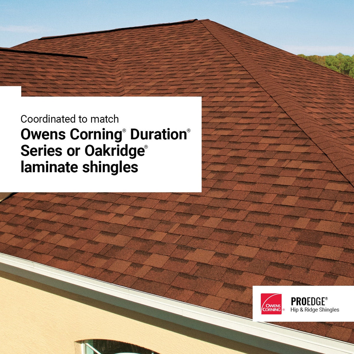 Owens Corning ProEdge Black Sable Algae-Resistant Hip & Ridge Roof Shingles, 33 Linear Ft per Bundle