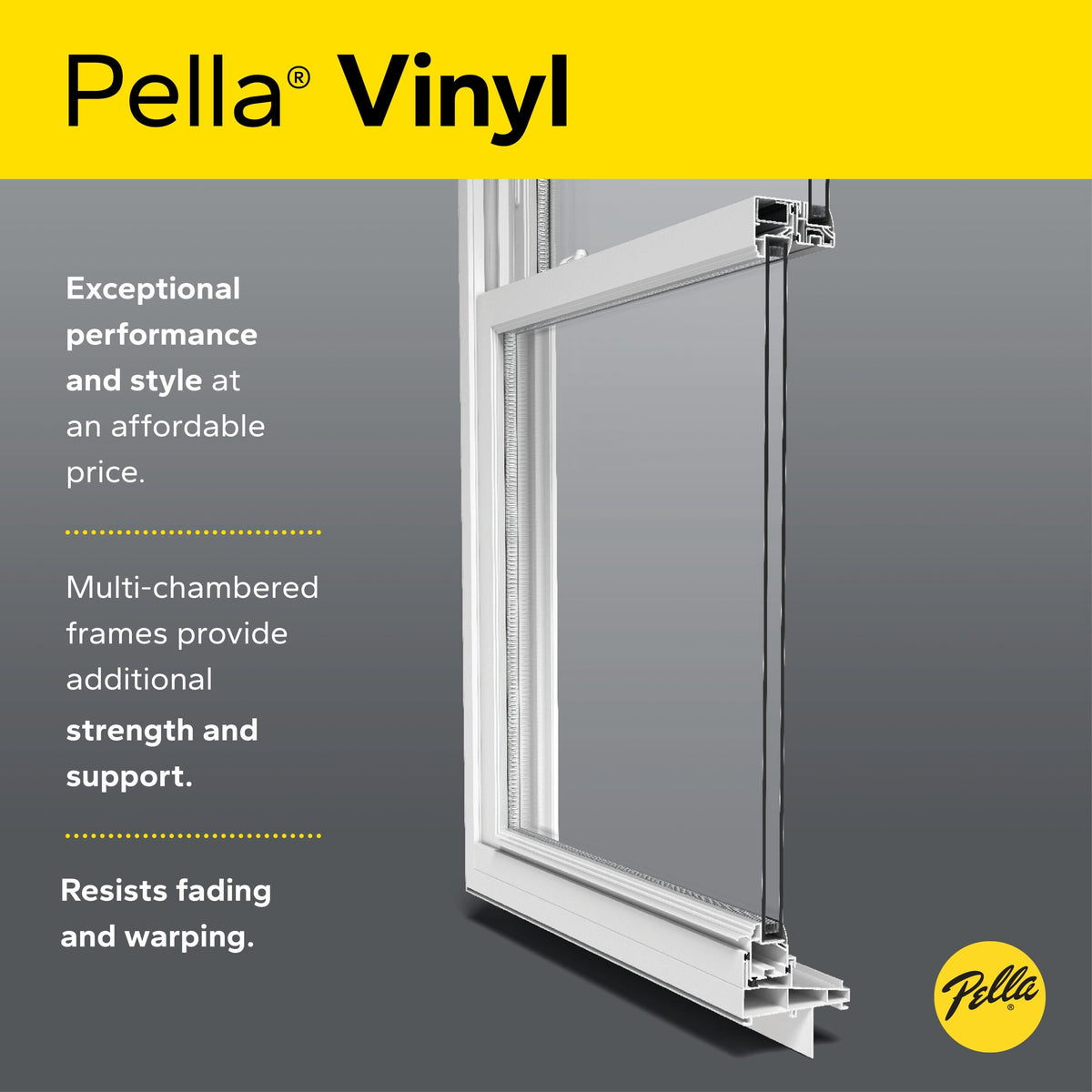 Pella 150 Series New Construction 35-1/2-in x 65-1/2-in White Vinyl Low-E Argon Double-Hung Window, Full Screen Included