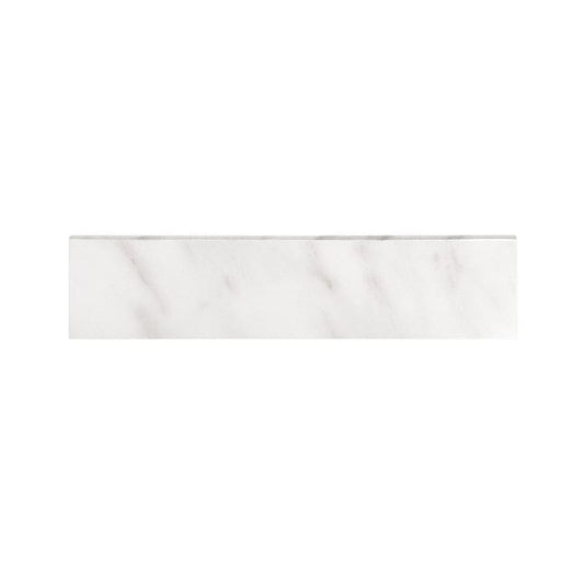 allen + roth Arabescato White 3-in x 12-in Polished Porcelain Marble Look Floor and Wall Tile (0.22-sq. ft/ Piece)