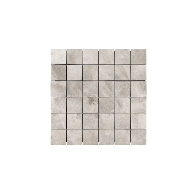 allen + roth Danish Limestone Gray 12-in x 12-in Matte Porcelain Uniform Squares Stone Look Floor and Wall Tile (0.96-sq. ft/ Piece)