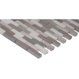 MSI Arctic Storm 12 in. x 12 in. x 10mm Honed Marble Mesh-Mounted Mosaic Floor and Wall Tile (1 sq. ft.)