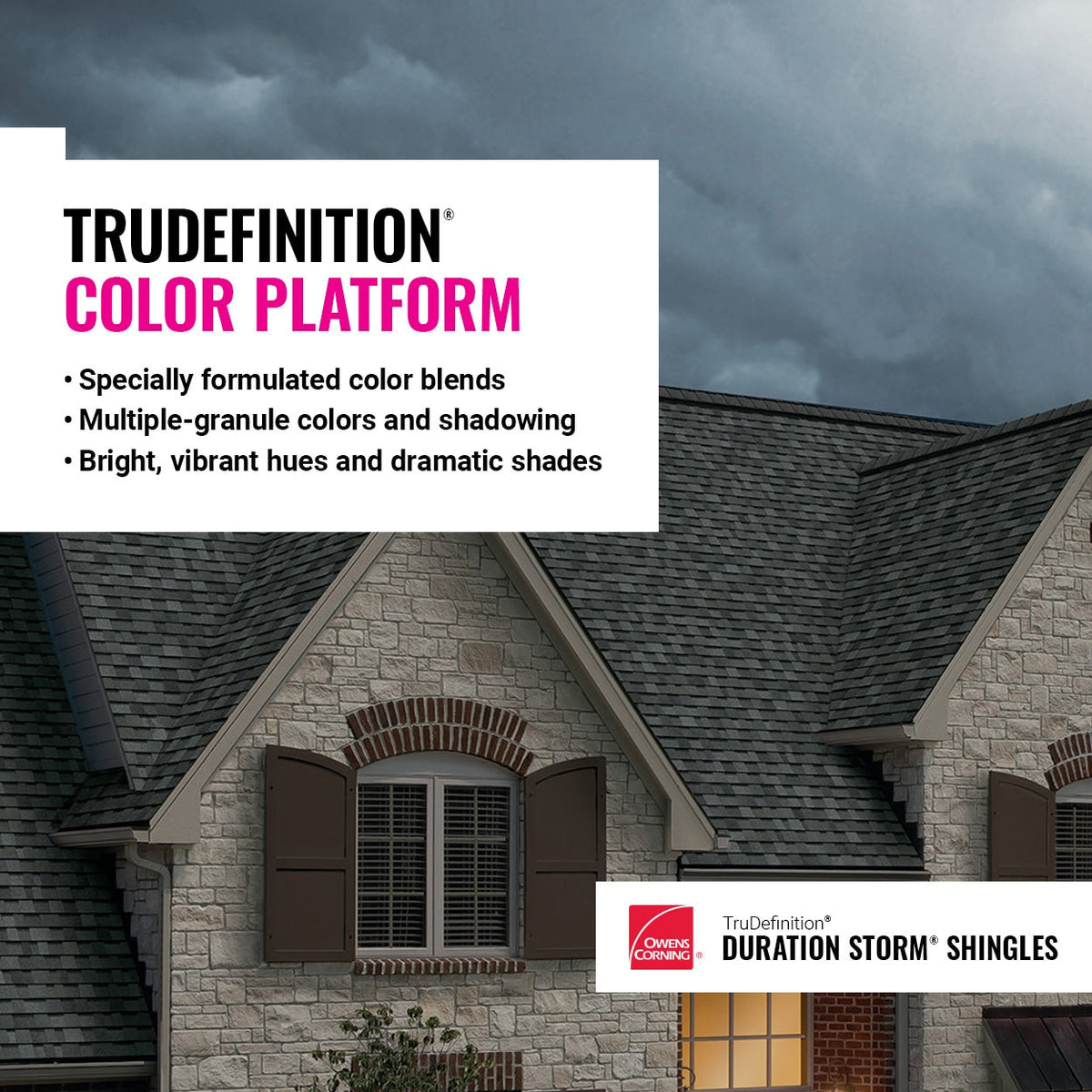 Owens Corning TruDefinition Duration STORM Architectural Roof Shingles, Onyx Black, 32.8-sq ft per Bundle