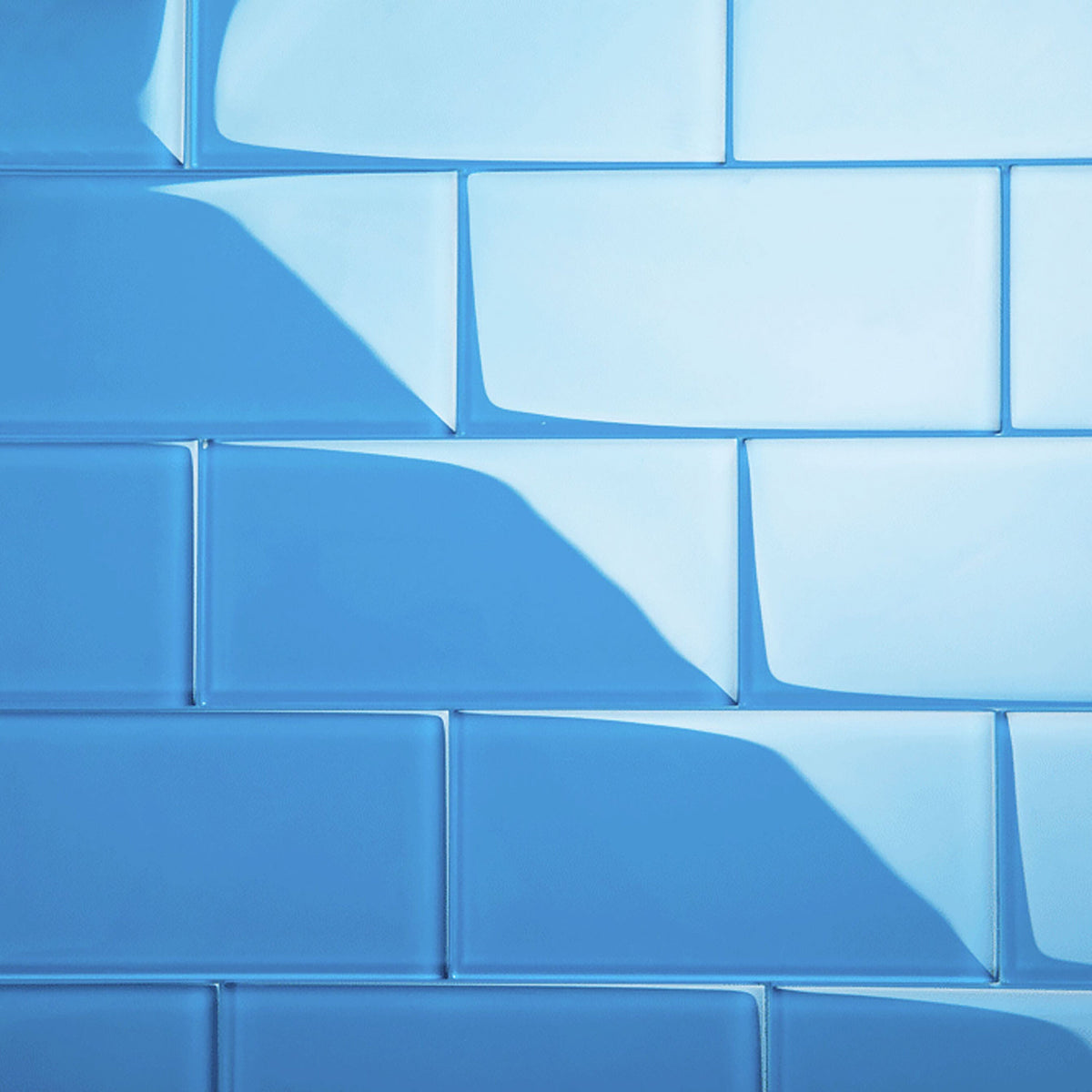 Giorbello Classic Premium Mediterranean Blue 6-in x 12-in Glossy Glass Subway Wall Tile (5-sq. ft/ Carton)