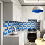 Giorbello Classic Premium Mediterranean Blue 6-in x 12-in Glossy Glass Subway Wall Tile (5-sq. ft/ Carton)