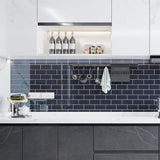 Giorbello Classic Premium Midnight Blue 3-in x 6-in Glossy Glass Subway Wall Tile (5-sq. ft/ Carton)