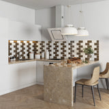 Giorbello Classic Premium Classic Brown 6-in x 12-in Glossy Glass Subway Wall Tile (5-sq. ft/ Carton)
