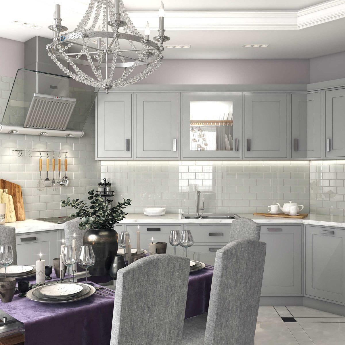 Giorbello (Sample) 3x6 Glass Subway Tiles Light Gray 3-in x 6-in Glossy Glass Brick Subway Wall Tile