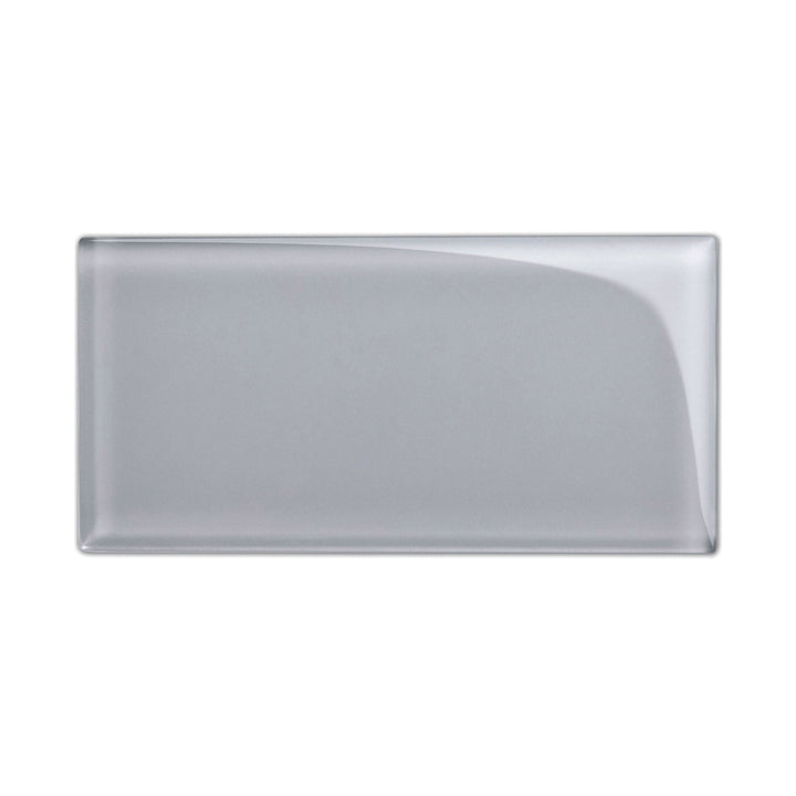 Giorbello (Sample) Glass Subway Lavender Gray 3-in x 6-in Glossy Glass Wall Tile