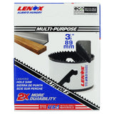LENOX LNX 3-1/2-in Bi-Metal Non-Arbored Hole Saw, Speed Slot