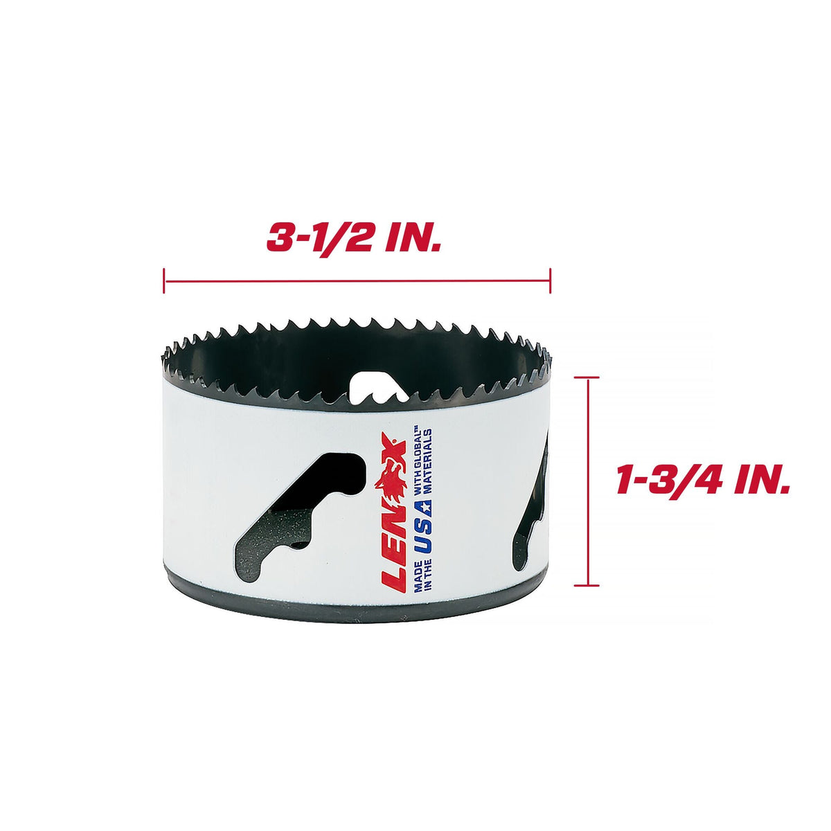LENOX LNX 3-1/2-in Bi-Metal Non-Arbored Hole Saw, Speed Slot