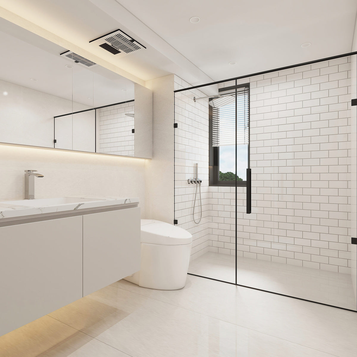 Giorbello Classic Premium Alabaster White 3-in x 6-in Glossy Glass Subway Wall Tile (5-sq. ft/ Carton)