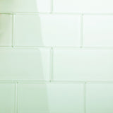 Giorbello (Sample) 3x6 glass subway tiles Winter Sage 3-in x 6-in Glossy Glass Brick Subway Wall Tile