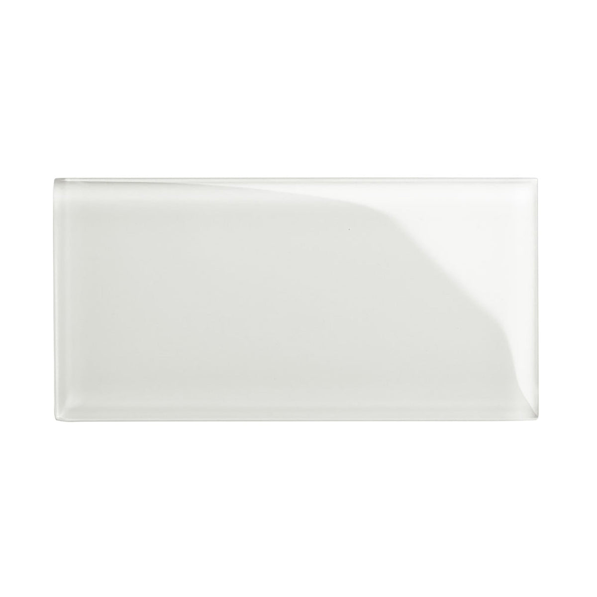 Giorbello (Sample) 6x12 glass subway tiles Agreeable Gray 6-in x 12-in Glossy Glass Brick Subway Wall Tile