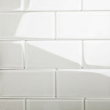 Giorbello (Sample) 3x6 Glass Subway Tiles Light Gray 3-in x 6-in Glossy Glass Brick Subway Wall Tile