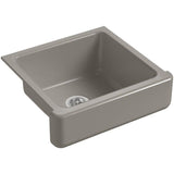 Whitehaven Farmhouse Undermount Short Apron Front Cast Iron 24 in. Single Bowl Kitchen Sink in White