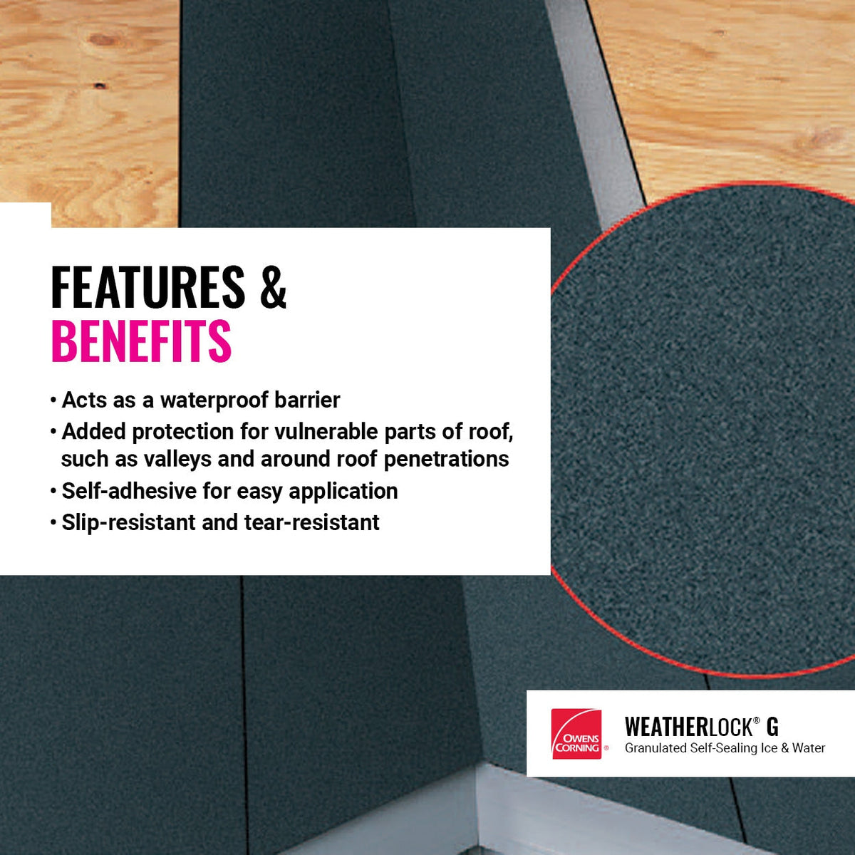 Owens Corning WeatherLock 36 in x 66.7 ft (200 sq ft) Polypropylene Roof Underlayment