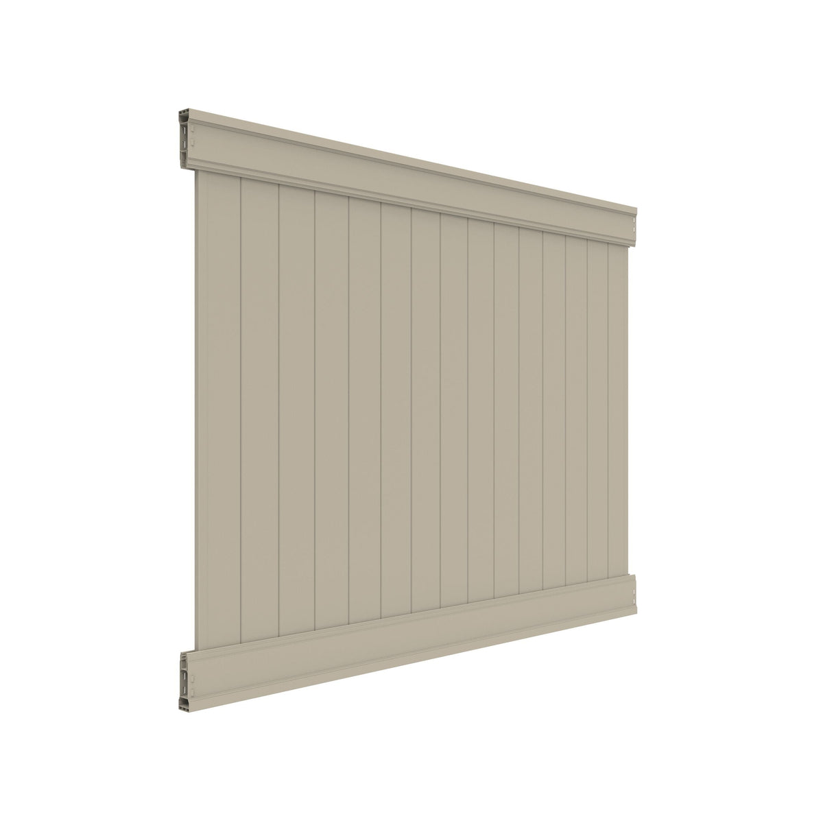 Freedom Emblem 6-ft H x 8-ft W Clay Privacy Vinyl Flat-top Fence Panel (Assembled)
