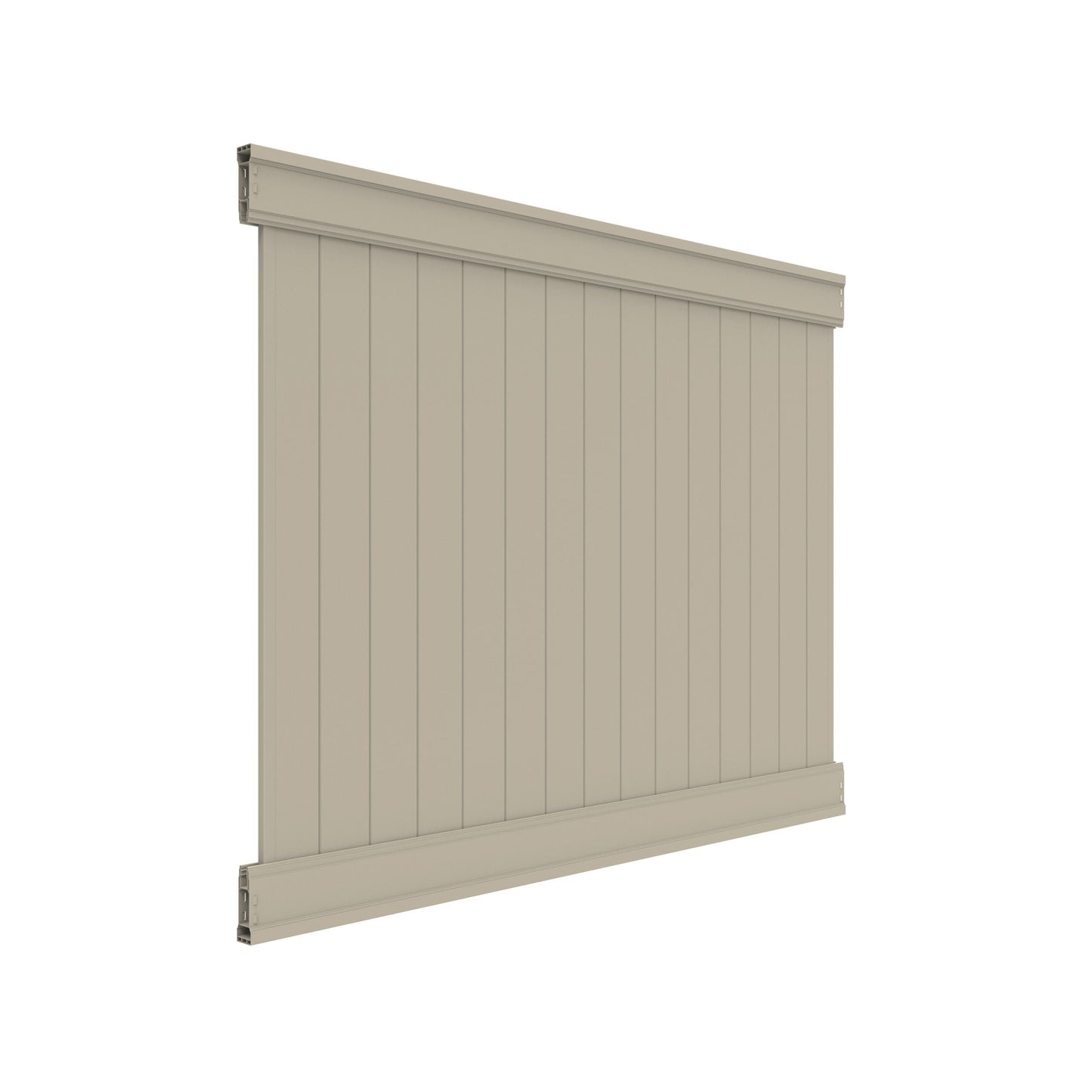 Freedom Emblem 6-ft H x 8-ft W Clay Privacy Vinyl Flat-top Fence Panel (Assembled)