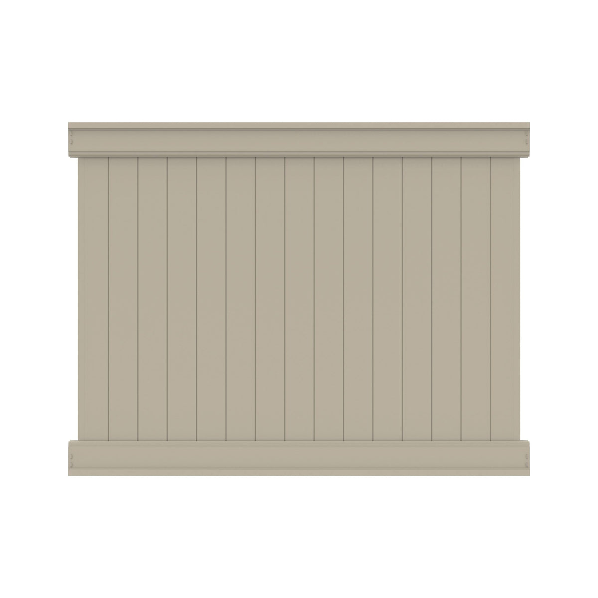 Freedom Emblem 6-ft H x 8-ft W Clay Privacy Vinyl Flat-top Fence Panel (Assembled)