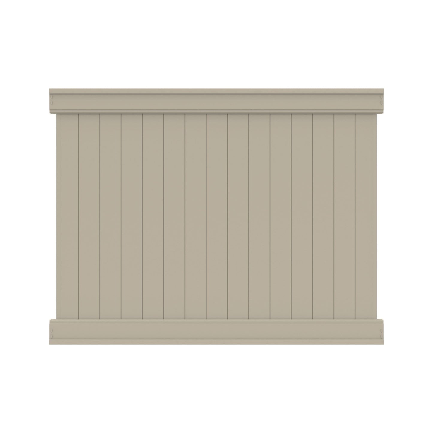 Freedom Emblem 6-ft H x 8-ft W Clay Privacy Vinyl Flat-top Fence Panel (Assembled)