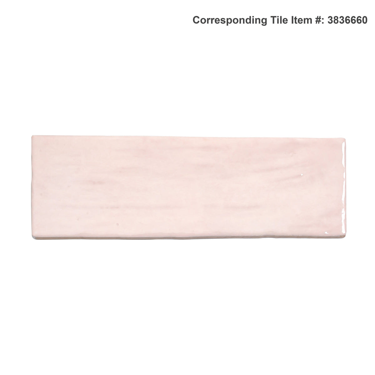 Apollo Tile (Sample) Duchess Pink 2-1/2-in x 8-in Glossy Ceramic Wall Tile